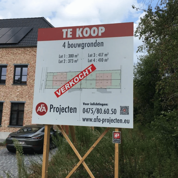 4 bouwgronden in Schoten